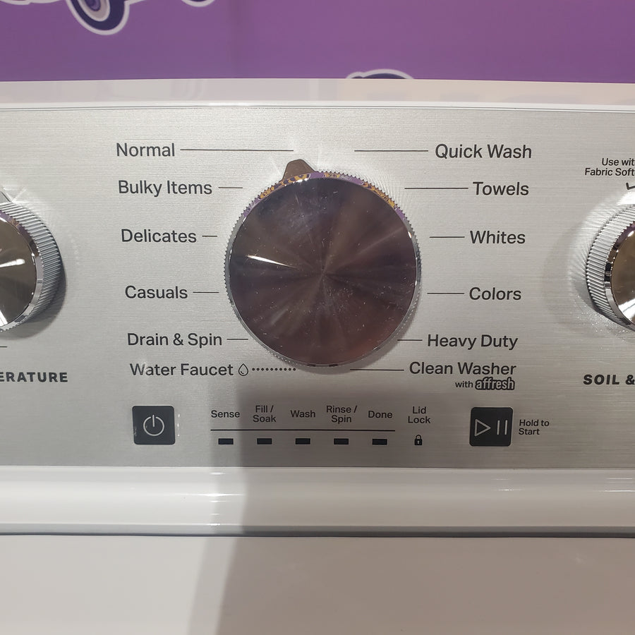 Maytag 4.7 cu. ft. Top Load Washer with Agitator, Pet Pro Option and Extra Power in White MTW5605RW - Scratch & Dent (Minor)