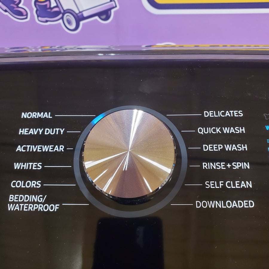 Samsung 5.5 cu.ft. Extra-Large Capacity Smart Top Load Washer with Super Speed Wash in Brushed Black WA55CG7100AV - Scratch & Dent (Major)