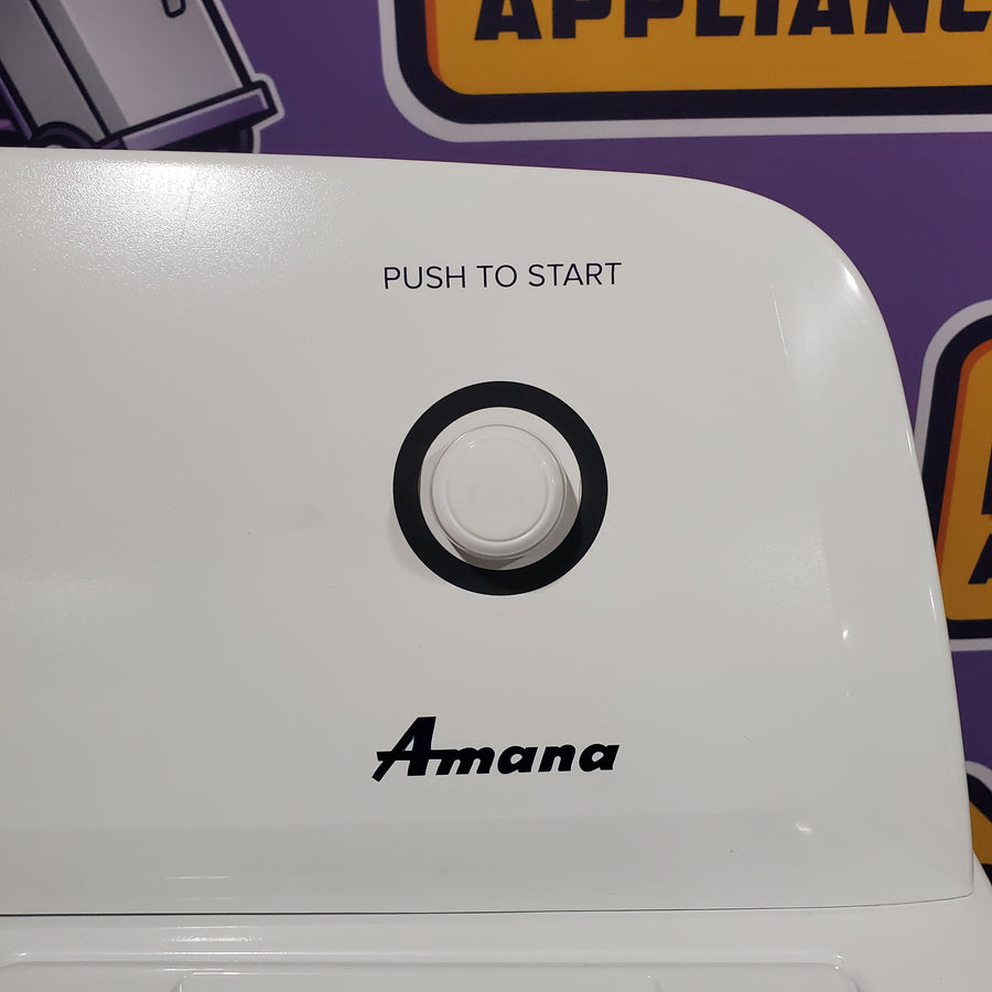 Amana 6.5 Cu. Ft. Electric Dryer with Wrinkle Shield Option and Automatic Dryness Control in White 22442643 - NED4655EW - Scratch & Dent (Minor)