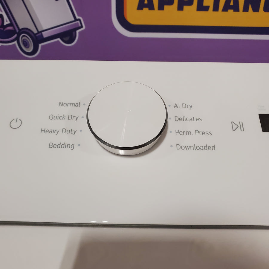 LG 5.5 cu. ft. Mega Capacity Top Load Washer with Impeller in Alpine White WT8400CW - Open Box and LG 7.3 cu. ft. Ultra Large Capacity Rear Control Electric Dryer with AI Sensing and ThinQ® Smart Features DLE8200W - Open Box