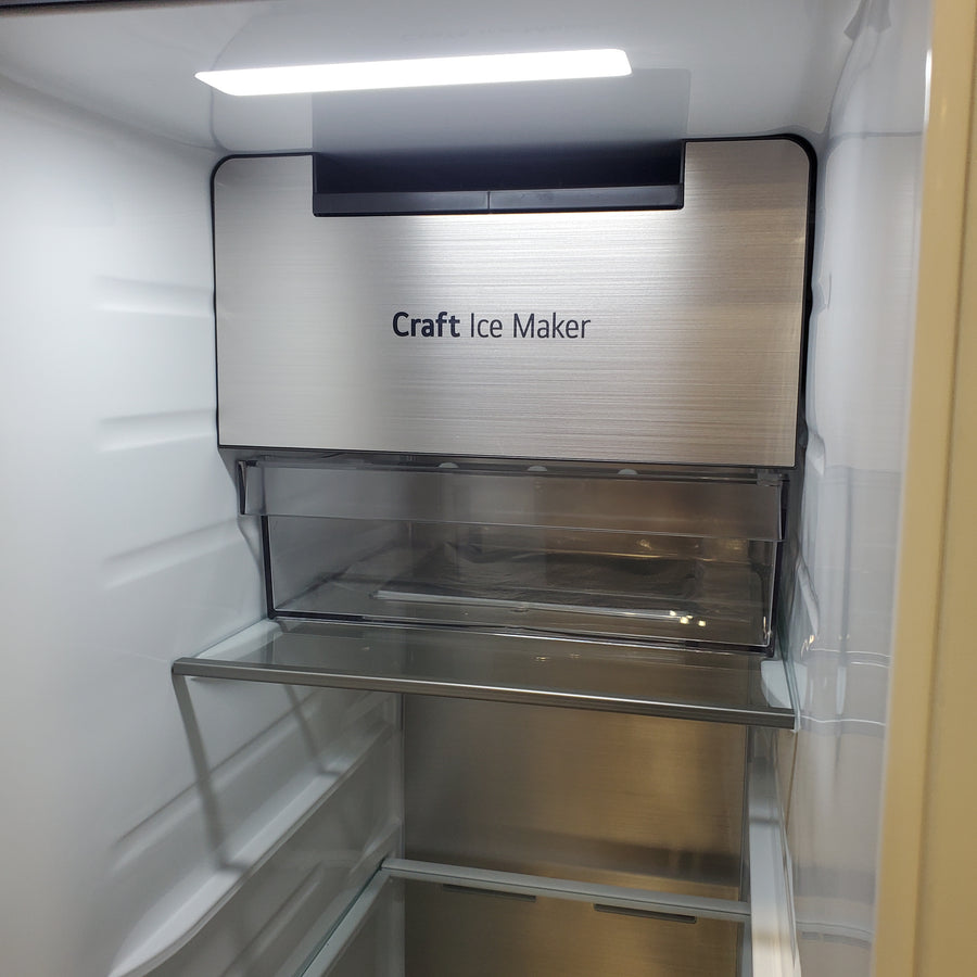 LG 27 cu. ft. Smart Side-by-Side Refrigerator with Smooth Touch Ice & Water Dispenser LL27T3530S - Scratch & Dent (Moderate)