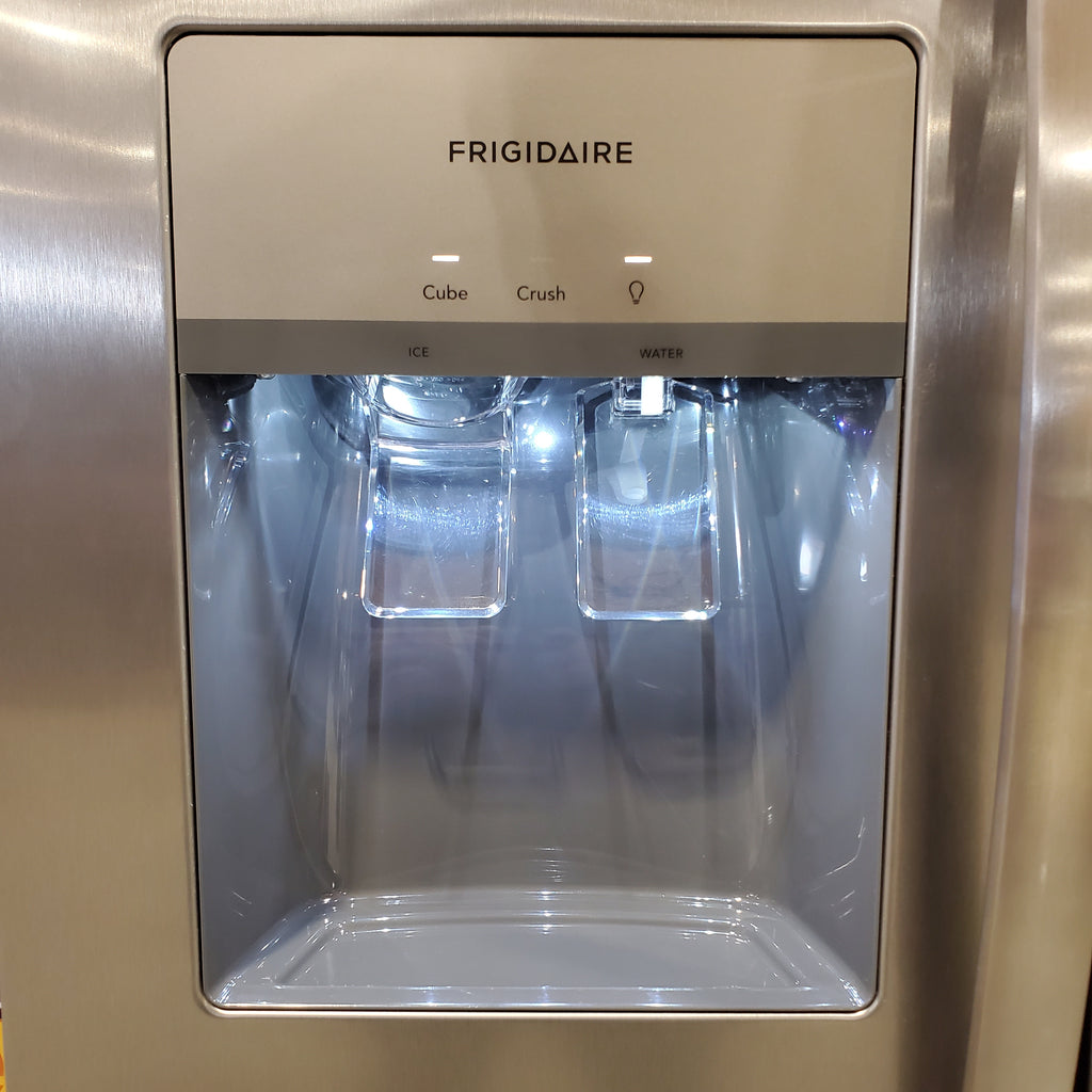 Frigidaire 25.6-cu ft ENERGY STAR Side-by-Side Refrigerator with Ice Maker in Fingerprint Resistant Stainless Steel 22121510 - FRSS26L3AF - Scratch & Dent (Moderate)