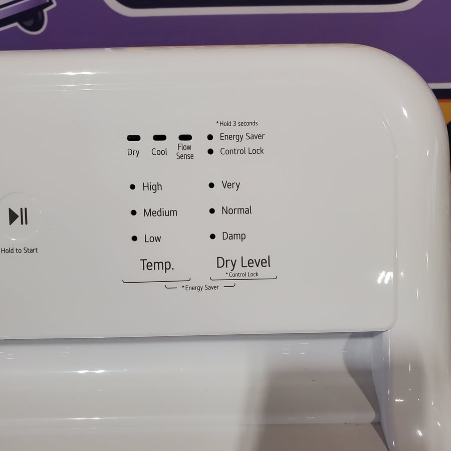 LG 7.3 Cu. Ft. Electric Rear Control Ultra Large Capacity Dryer in White with Sensor Dry 22442642 - DLE6100W - Open Box