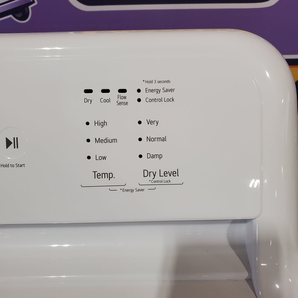 LG 7.3 Cu. Ft. Electric Rear Control Ultra Large Capacity Dryer in White with Sensor Dry 22442642 - DLE6100W - Open Box