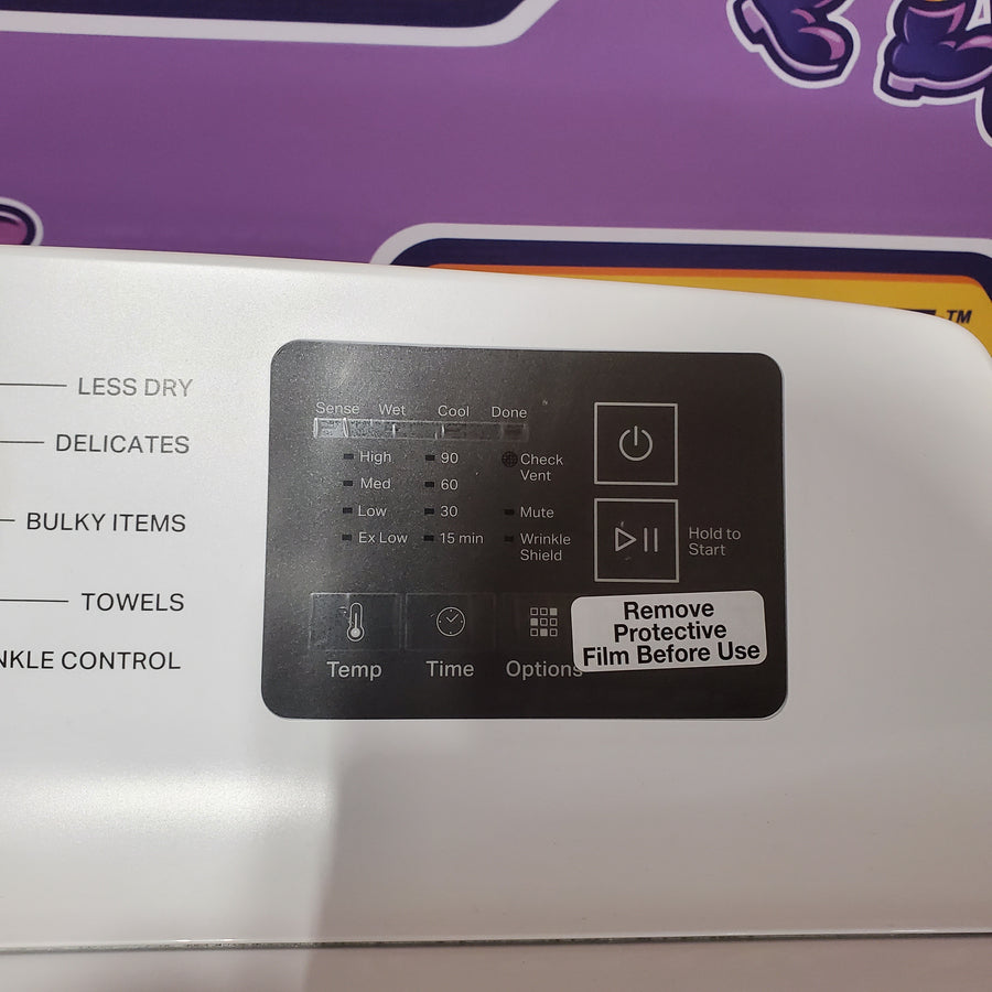 Whirlpool 4.2-4.3 Cu. Ft. Top Load Washer with 2-in-1 Removable Agitator and Soft Close Glass Lid WTW4307SW - Open Box and Whirlpool 7.0 cu. ft. Electric Dryer with Adaptive Dry and Wrinkle Shield™ Option WED4307SW - Open Box