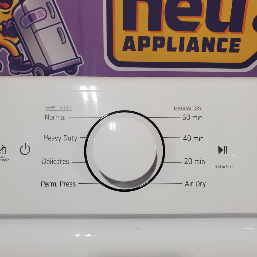 LG 7.3 Cu. Ft. Electric Rear Control Ultra Large Capacity Dryer in White with Sensor Dry DLE6100W - Certified Refurbished