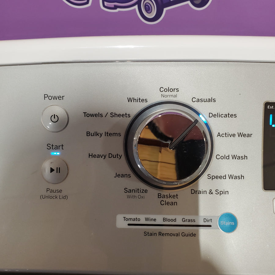 GE® 4.6 cu. ft. Capacity Washer with Stainless Steel Basket GTW680BSJWS - Certified Refurbished