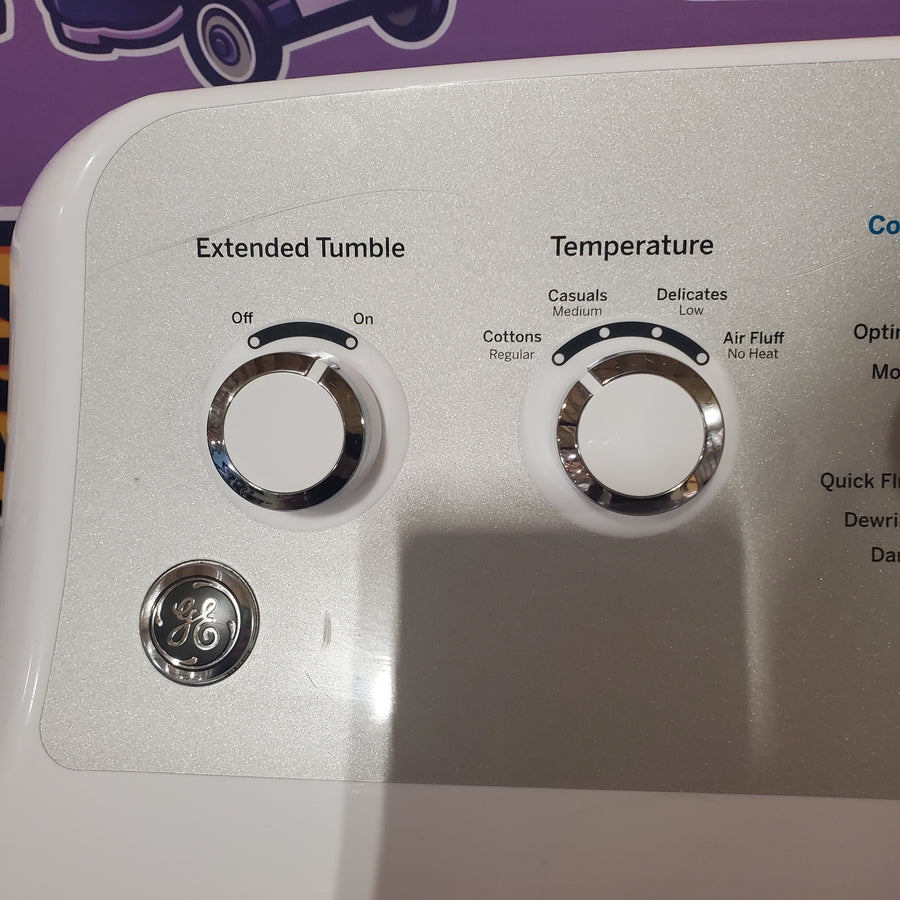 GE White Electric Aluminized Alloy Drum 7.2 Cu. Ft. Dryer with Sensor Dry and Extended Tumble GTD45EASJWS - Certified Refurbished