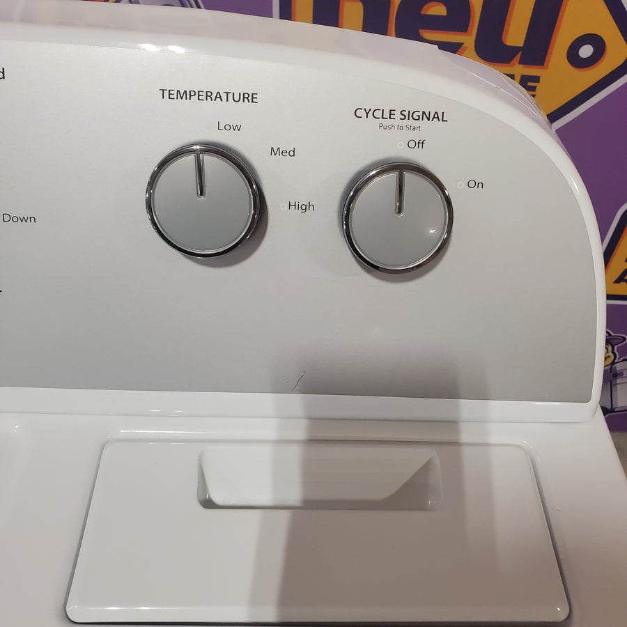 Whirlpool White Electric Extra Large 7.0 Cu. Ft. Dryer with Wrinkle Shield 22421740 - WED4815EW - Scratch & Dent (Minor)