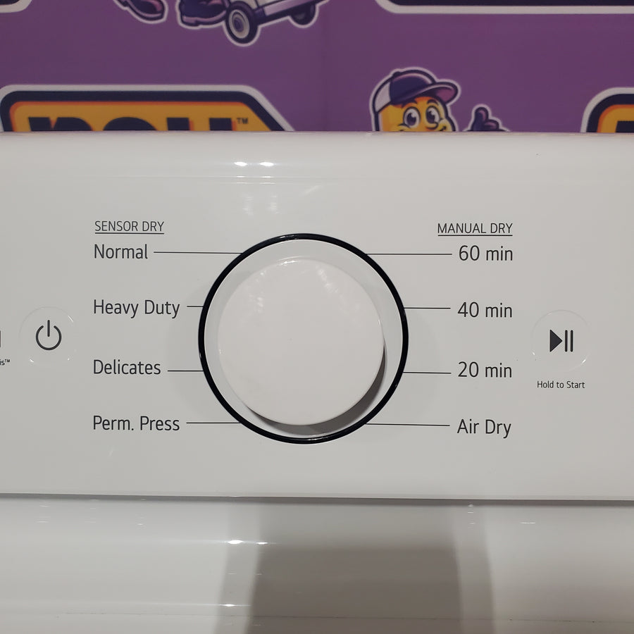 LG 7.3 Cu. Ft. Electric Rear Control Ultra Large Capacity Dryer in White with Sensor Dry DLE6100W - Open Box