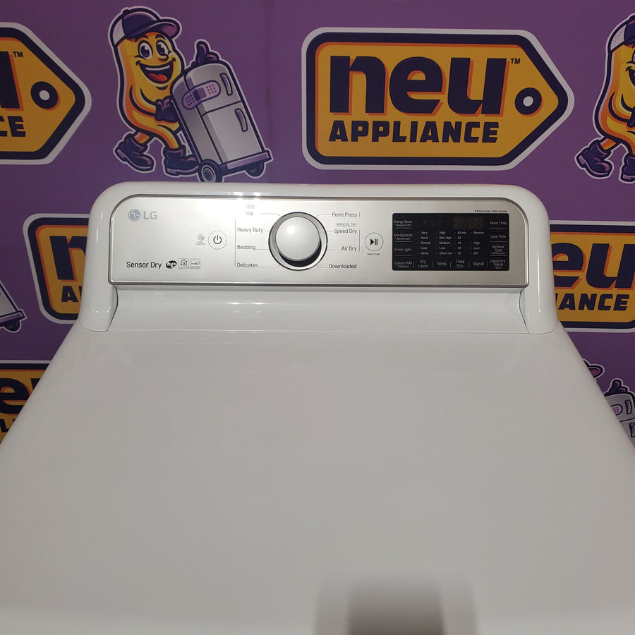 LG 5.5 cu. ft. Mega Capacity Smart Wi-Fi Enabled Top Load Washer with Impeller WT7400CW - Certified Refurbished and LG 7.3 cu. ft. Ultra Large Capacity Smart Wi-Fi Enabled Electric Dryer with Sensor Dry Technology DLE7300WE - Certified Refurbished