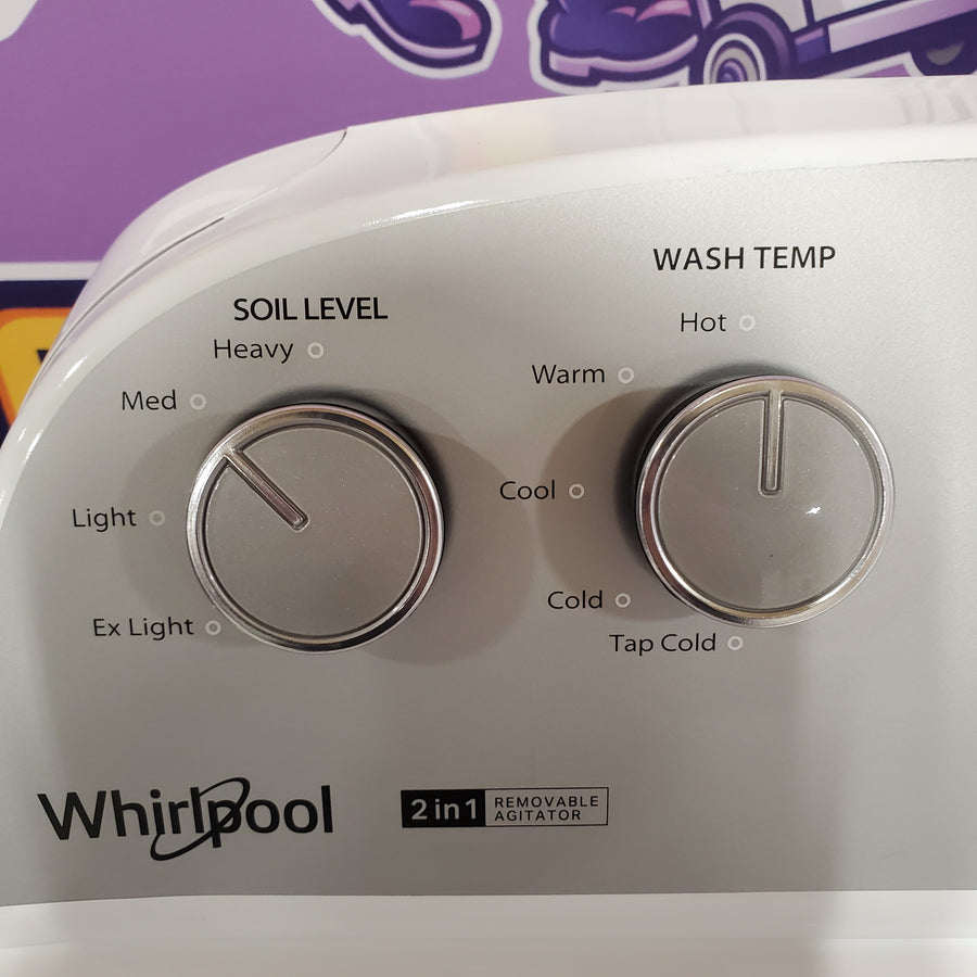 Whirlpool 3.8–3.9 Cu. Ft.  Top Load Washer with 2 in 1 Removable Agitator and Soil Level Selection WTW4957PW - Certified Refurbished and Whirlpool 7-cu ft Vented Electric Dryer WED4815EW - Certified Refurbished