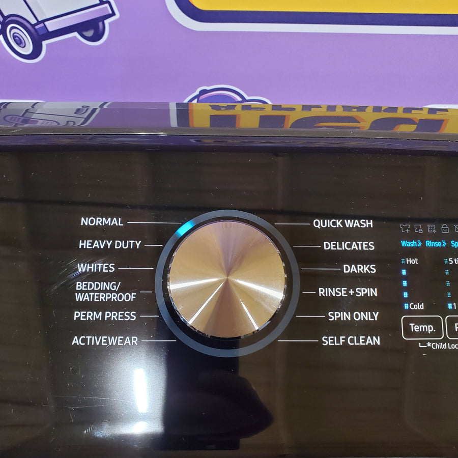 Samsung 5.0 cu. ft. Energy Star Top Load Washer with Active Water Jet in Black Stainless Steel WA50R5400AV - Certified Refurbished