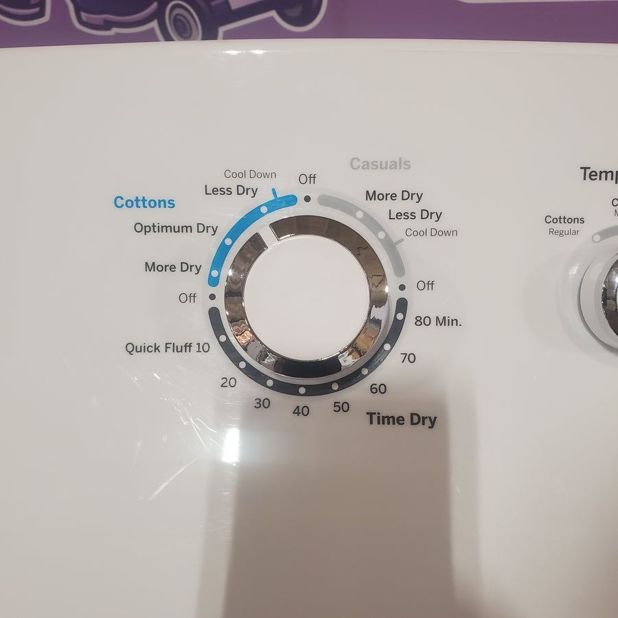 GE® 3.8 cu. ft. Capacity Washer with Stainless Steel Basket in White GTW330ASKWW - Certified Refurbished and GE White Electric 6.2 Cu. Ft. Capacity Dryer with Shallow Depth and Up to 120 Ft. Venting Capability GTX33EASKWW - Certified Refurbished