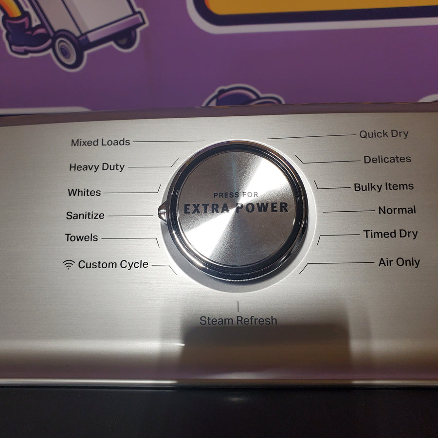 Maytag 7.4 Cu. Ft. Pet Pro Top Load Electric Dryer with Sanitize Cycle MED7205RF - Scratch & Dent (Minor)