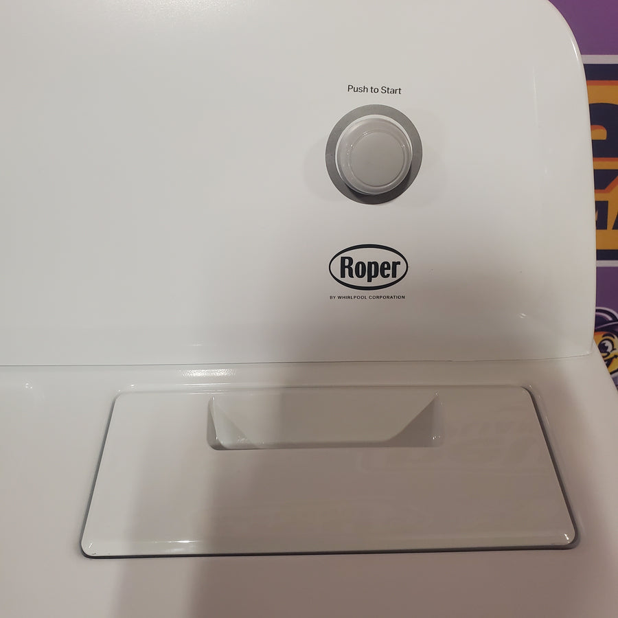 Roper by Whirlpool 6.7-cu ft Vented Electric Dryer in White RED3005TW - Scratch & Dent (Minor)