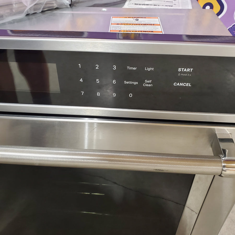 KitchenAid 30 Inch Single Electric Wall Oven with 5 Cu. Ft. Capacity, Air Fry Mode, Even-Heat™ True Convection, EasyConvect™ Conversion System, Even-Heat™ Preheat, and Integrated Meat Thermometer KOES530PSS - Open Box