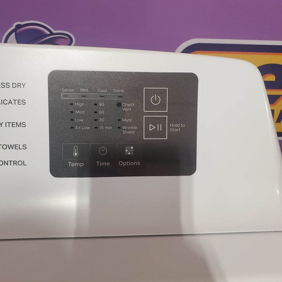 Whirlpool 4.2-4.3 Cu. Ft. Top Load Washer with 2-in-1 Removable Agitator and Soft Close Glass Lid WTW4307SW - Open Box and Whirlpool 7.0 cu. ft. Electric Dryer with Adaptive Dry and Wrinkle Shield™ Option WED4307SW - Scratch & Dent (Minor)