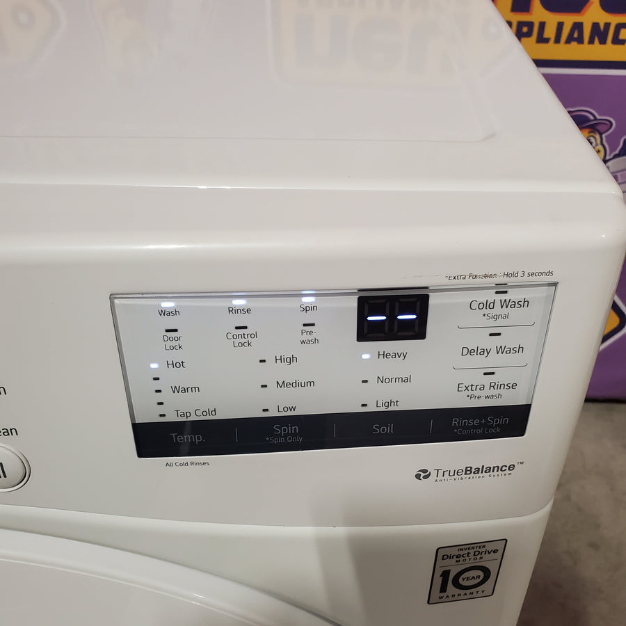 LG Ultra Large Capacity Front Load 4.5 Cu. Ft. Washer in White with ColdWash Technology WM3400CW - Scratch & Dent (Moderate) and LG 7.4 cu. ft. Large Capacity Electric Dryer in White DLE3400W - Open Box