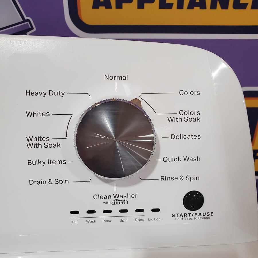 Maytag Top Load 3.8 cu. ft. Washer with Deep Fill and Quick Wash Cycle MVW4005SW - Scratch & Dent (Minor) and Maytag Top Load Electric Wrinkle Prevent 7.0 cu. ft. Dryer with Auto Dry MED4005SW - Scratch & Dent (Minor)