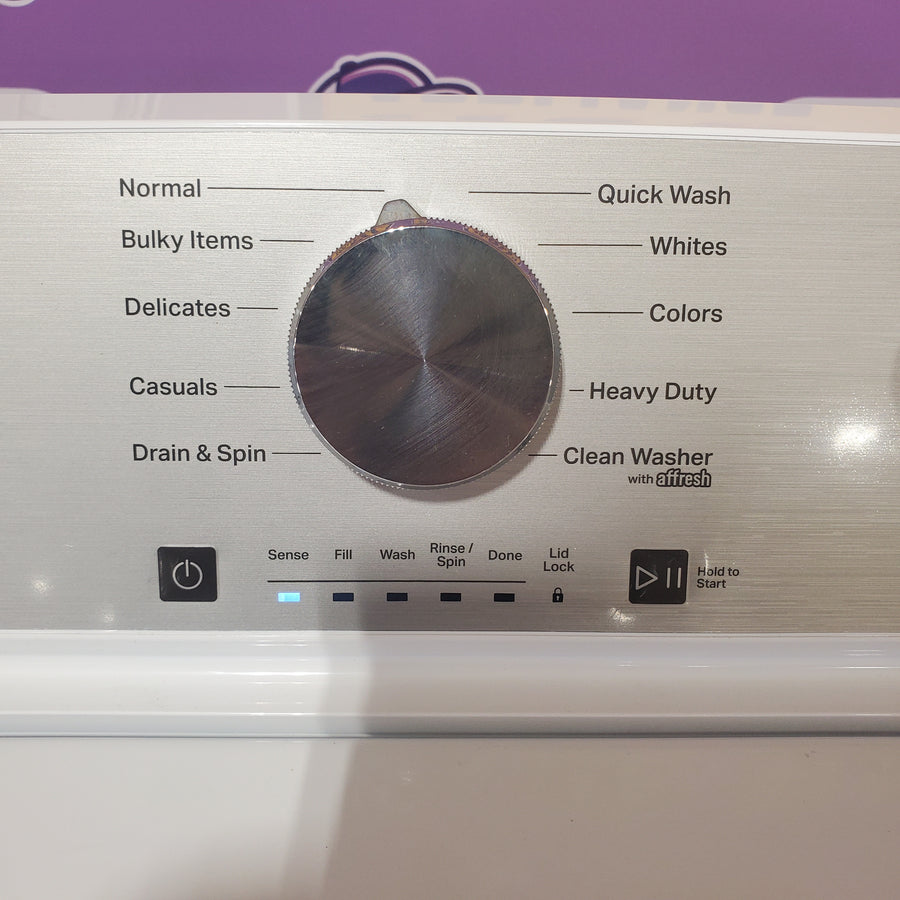 Maytag 4.5 cu. ft. Capacity Top Load Washer with Power™ Agitator and Deep Fill MVW4505MW - Open Box and Maytag 7.0 cu. ft. Capacity Top Load Electric Wrinkle Prevent Dryer 16321 - MED4500MW - Scratch & Dent (Minor)