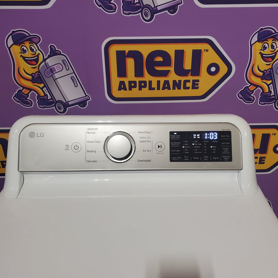 LG 4.5-cu ft High Efficiency Impeller Top-Load Washer ENERGY STAR in White WT7060CW - Certified Refurbished and LG 7.3 cu. ft. Ultra Large Capacity Smart wi-fi Enabled Rear Control Gas Dryer with EasyLoad™ Door DLG7401WE - Certified Refurbished