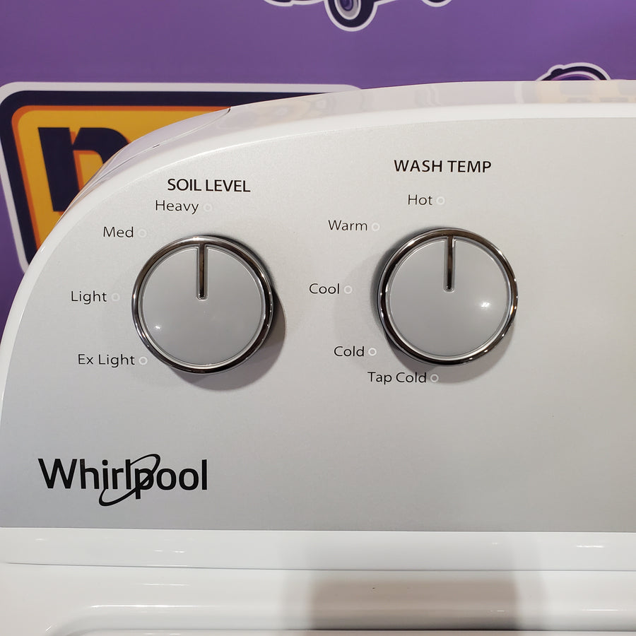 Whirlpool Top Load 3.5 Cu. Ft. Washer with Deep Water Wash Option WTW4816FW - Open Box and Whirlpool Vented 7.0 Cu. Ft. Electric Dryer 16261 - WED4815EW - Scratch & Dent (Moderate)