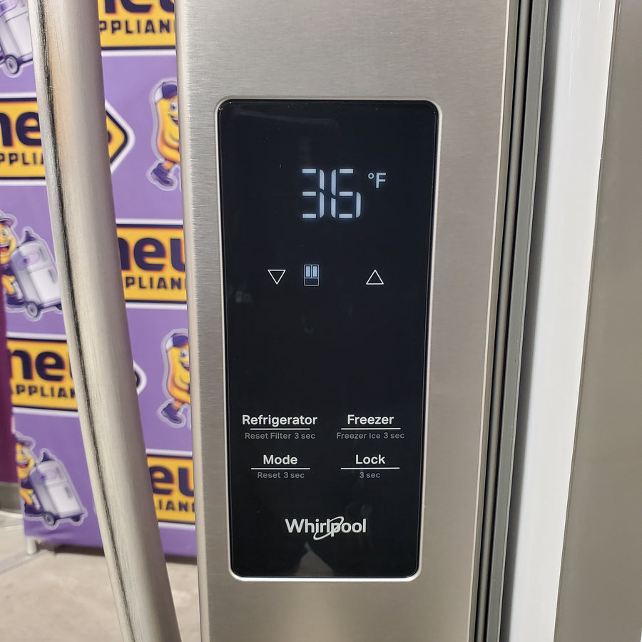 Whirlpool French Door 31 Cu. Ft. Refrigerator with Total Coverage Cooling in Fingerprint Resistant Stainless Steel 22521657 - WRFF3136SZ - Open Box