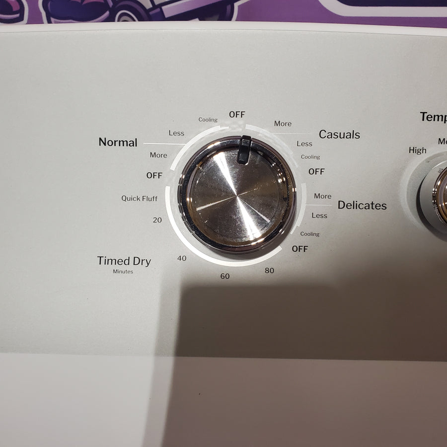 GE White Electric 7.2 Cu. Ft. Capacity Dryer with Up to 120 Ft. Venting and Reversible Door GTD38EASWWS - Certified Refurbished