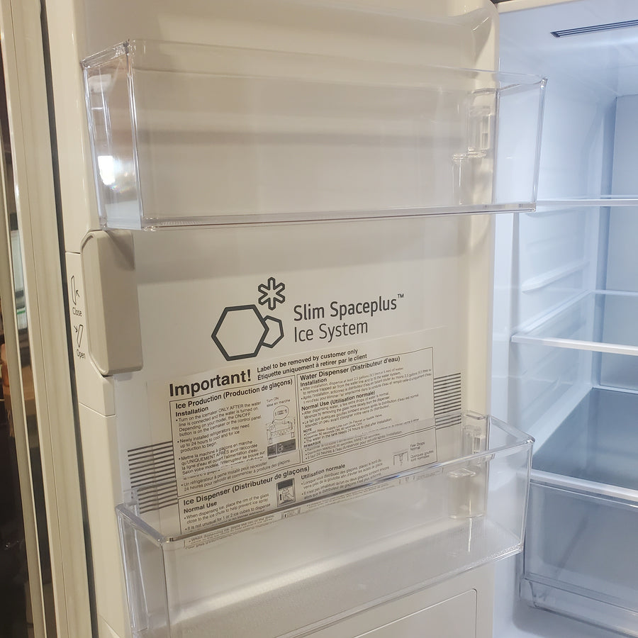 LG 29 cu. ft. Smart Standard-Depth MAX™ 4-Door French Door Refrigerator with Full-Convert Drawer™ in Print Proof Stainless Steel LF29H8330S - Scratch & Dent (Moderate)