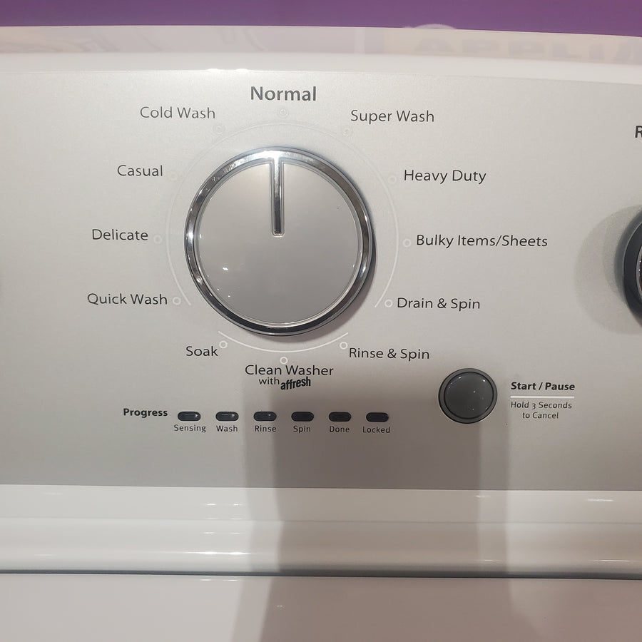 Whirlpool Top Load 3.5 Cu. Ft. Washer with Deep Water Wash Option WTW4816FW - Certified Refurbished and Whirlpool Vented 7.0 Cu. Ft. Electric Dryer WED4815EW - Scratch & Dent (Moderate)