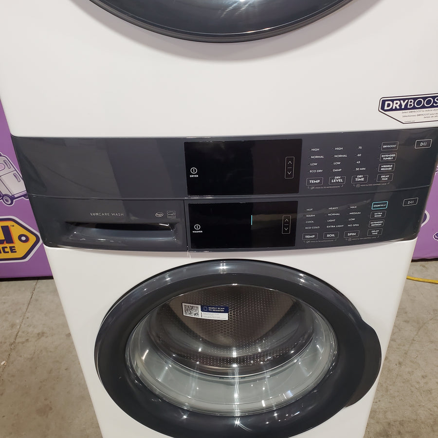 Electrolux 300 Series Laundry Tower Single Unit Washer & Electric Dryer with LuxCare® Wash System in White ELTE7300AW - Scratch & Dent (Minor)