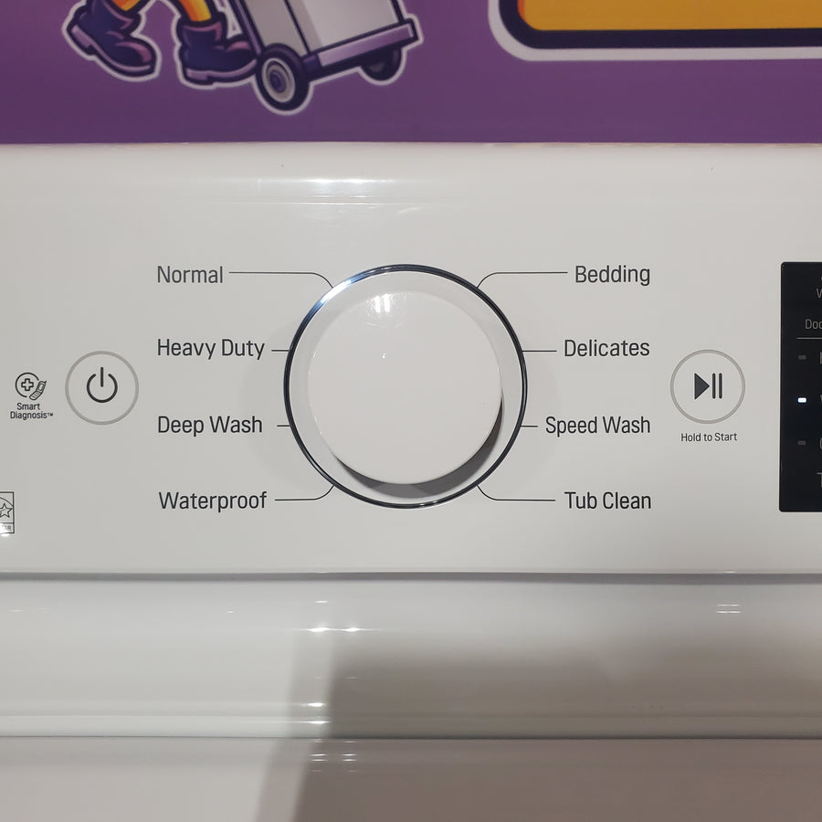 LG 4.5-cu ft High Efficiency Impeller Top-Load Washer ENERGY STAR in White WT7060CW - Certified Refurbished and LG 7.3 cu. ft. Ultra Large Capacity Smart wi-fi Enabled Rear Control Gas Dryer with EasyLoad™ Door DLG7401WE - Certified Refurbished
