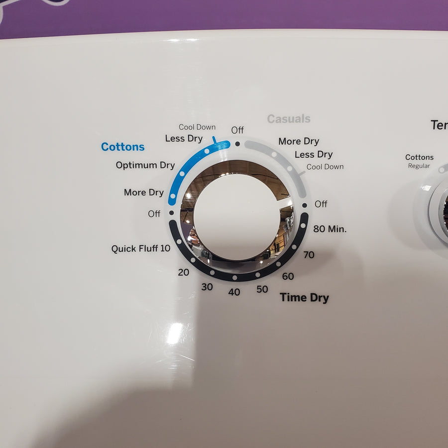 GE® 4.2 cu. ft. Capacity Washer with Stainless Steel Basket GTW335ASNWW - Certified Refurbished and GE 6.2 cu. ft. Capacity Electric Dryer with Up To 120 ft. Venting and Shallow Depth GTD33EASKWW - Certified Refurbished