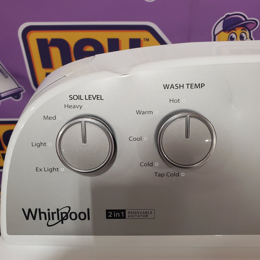 Whirlpool Top Load 3.8 Cu. Ft. Washer with Removable Agitator in White WTW4957PW - Certified Refurbished and Whirlpool 7-cu ft Electric Dryer in White WED5000DW - Certified Refurbished
