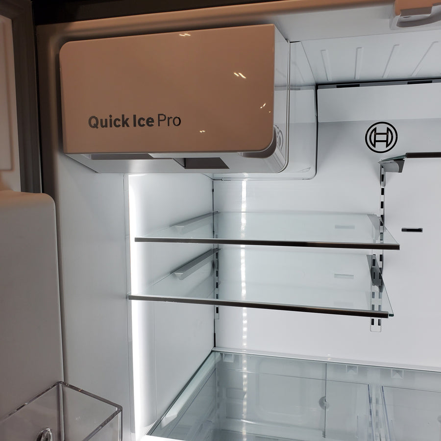 Bosch Fastest Ice Maker Standard-Depth 300 Series 26-cu ft 3-Door Smart Compatible French Door Refrigerator with Ice Maker with Water and Ice Dispenser in Stainless Steel B36FD31ENS - Scratch & Dent (Minor)