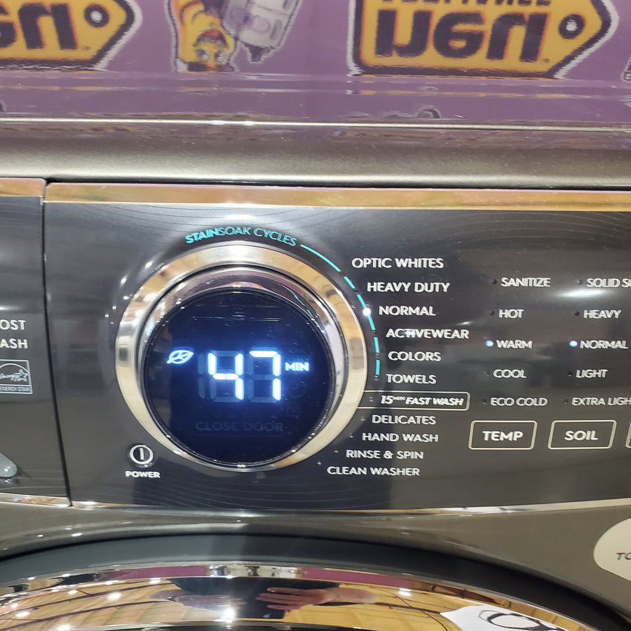 Electrolux Titanium Front Load 600 Series 4.5 Cu. Ft. Washer with Smartboost ELFW7637AT - Scratch & Dent (Minor) and Electrolux 500 Series Electric Steam 8.0 cu ft ENERGY STAR Dryer with Instant Refresh Cycle  ELFE7537AT - Scratch & Dent (Moderate)