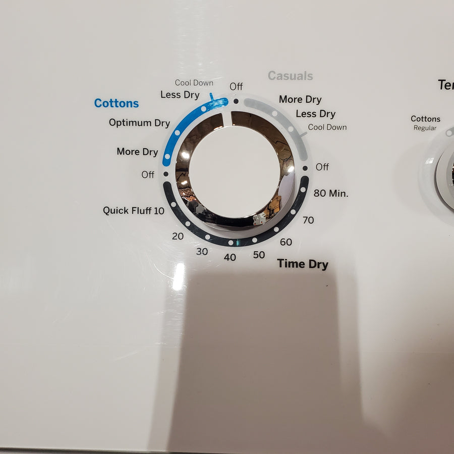 GE White Top Load 4.2 Cu. Ft. Washer with Stainless Steel Basket and Dual Action Agitator GTW460ASJWW - Certified Refurbished and GE 7.2 cu. ft. Capacity Aluminized Alloy Drum Electric Dryer GTD33EASKWW - Certified Refurbished