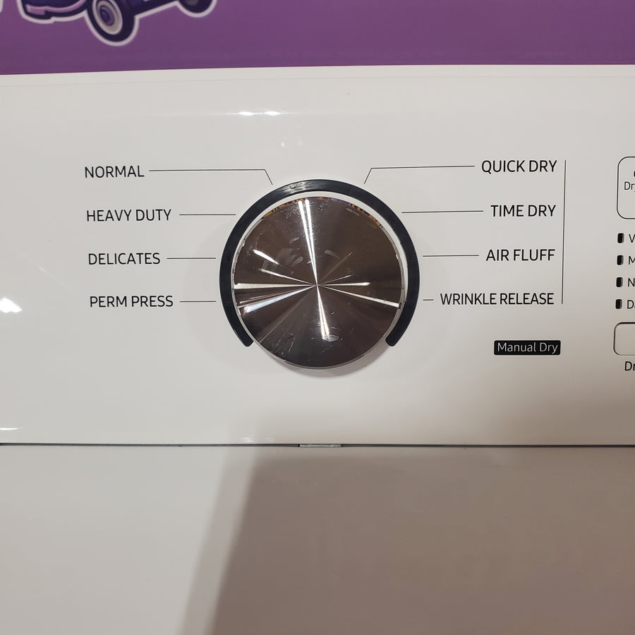 Samsung 4.5 cu. ft. Top Load Washer with Vibration Reduction Technology+ in White WA45T3200AW - Certified Refurbished and Samsung 7.2 cu. ft. Electric Dryer with Sensor Dry in White DVE45T3200W - Scratch & Dent (Minor)