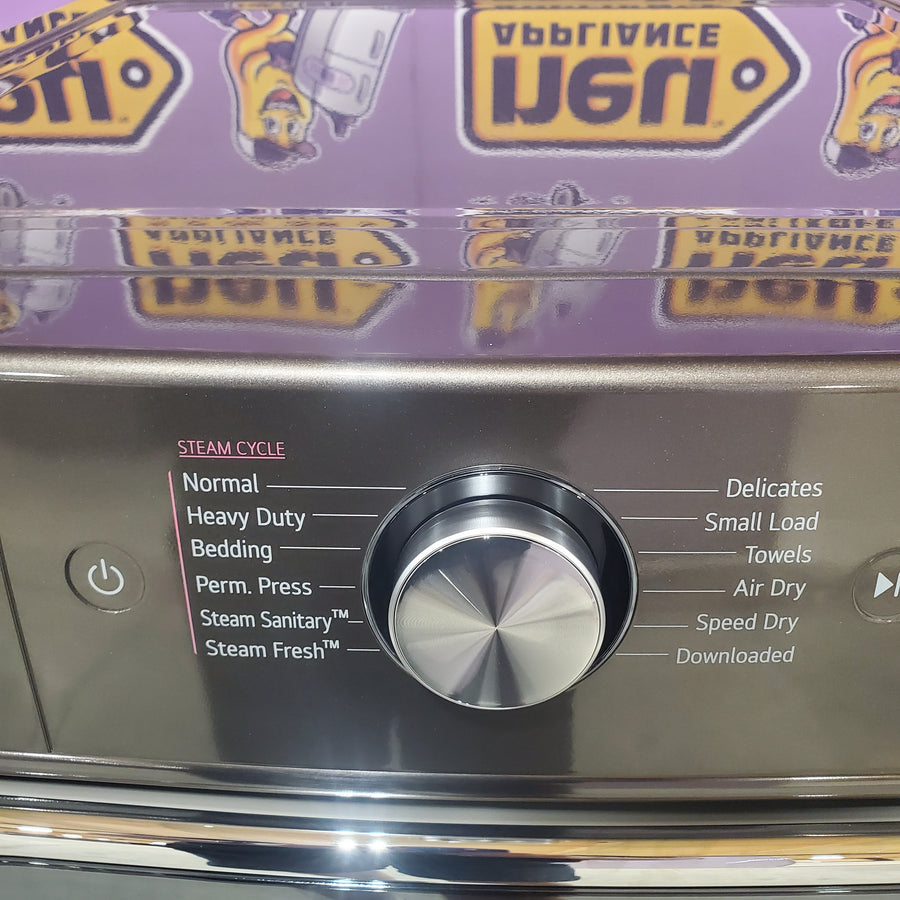 LG Black Steel 9.0 cu. ft. Mega Capacity Smart wi-fi Enabled Front Load Electric Dryer with TurboSteam™ and Built-In Intelligence DLEX8900B - Open Box