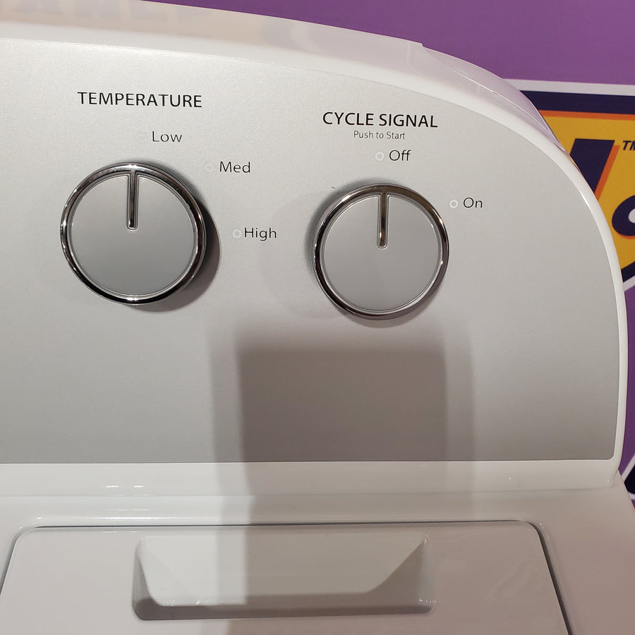 Whirlpool 3.8 cu. ft. Top Load Washer with Stainless Steel Wash Basket and 360 Wash Agitator WTW4816TW - Open Box and Whirlpool White Electric Extra Large 7.0 Cu. Ft. Dryer with Wrinkle Shield WED4815EW - Open Box