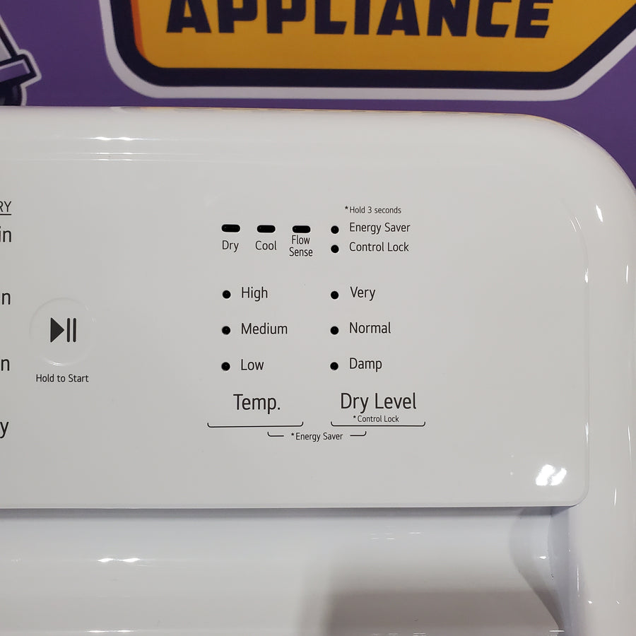 LG 7.3 Cu. Ft. Electric Rear Control Ultra Large Capacity Dryer in White with Sensor Dry 22121518 - DLE6100W - Open Box