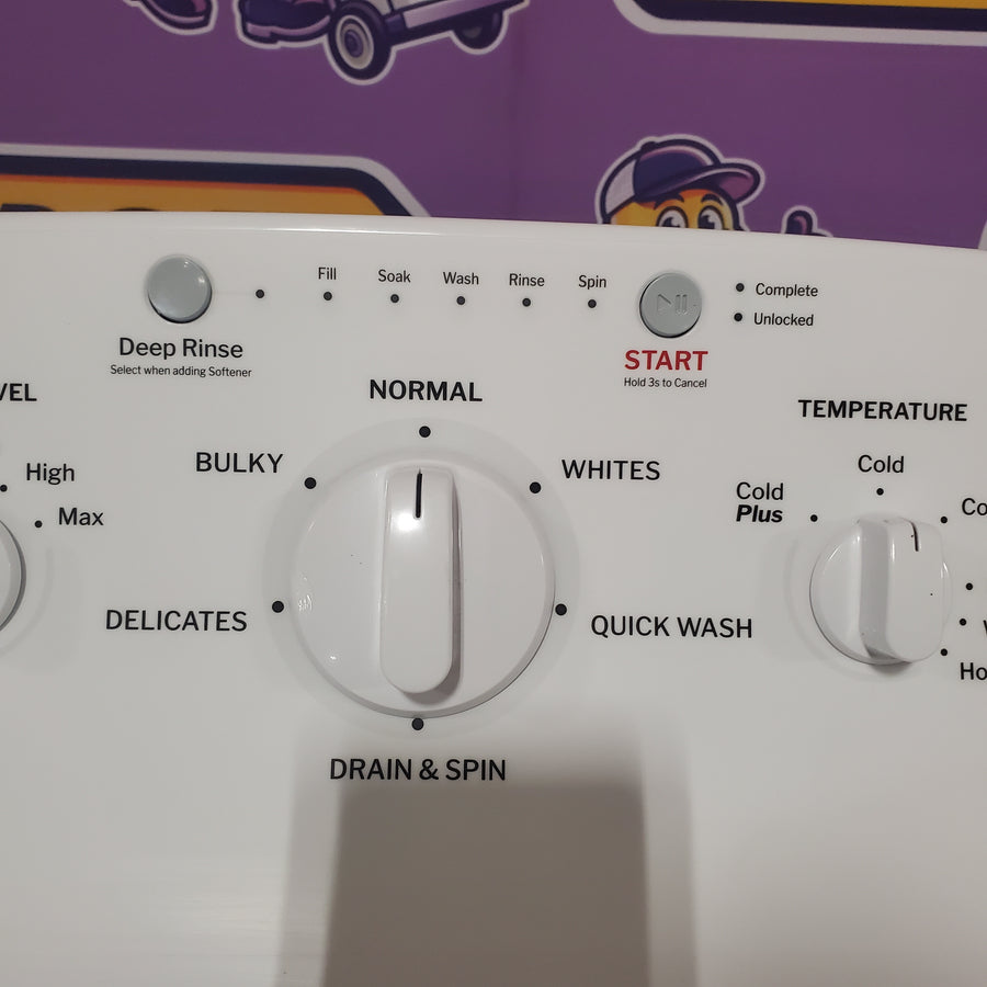 Hotpoint® 4.0 cu. ft. Capacity Washer with Cold Plus and Water Level Control HTW265ASWWW - Scratch & Dent (Moderate) and Hotpoint 6.2 cu. ft. Capacity Electric Dryer with Up To 120 ft. Venting and Shallow Depth HTX26EASWWW - Scratch & Dent (Moderate)