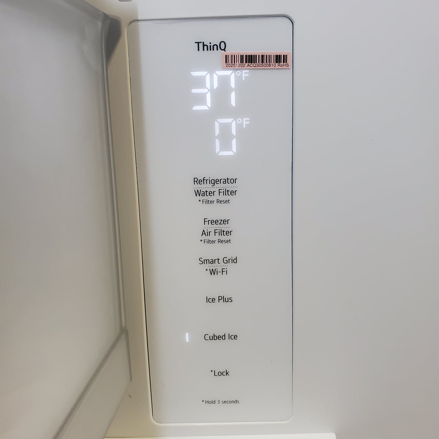 LG 27 cu. ft. Smart Counter-Depth MAX™ French Door Refrigerator with Linear Cooling™ and Internal Water Dispenser LRFLC2706S - New in Box