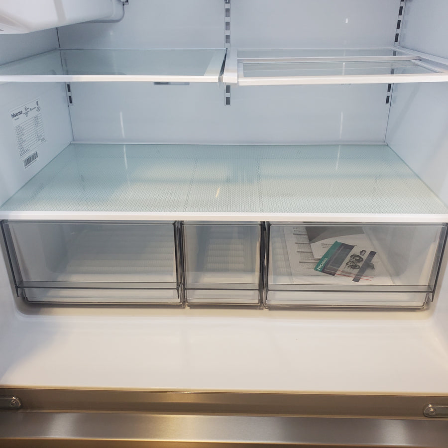 Hisense PureFlat 25.6-cu ft 4-Door Smart French Door ENERGY STAR Refrigerator in Stainless Steel with Ice Maker, Water and Ice Dispenser HRM260N6TSE - Scratch & Dent (Minor)