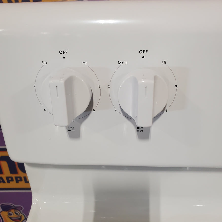 Whirlpool White 4.8 cu. ft. Electric Range with Keep Warm setting and Control Lock Mode WFC150M0JW - Open Box