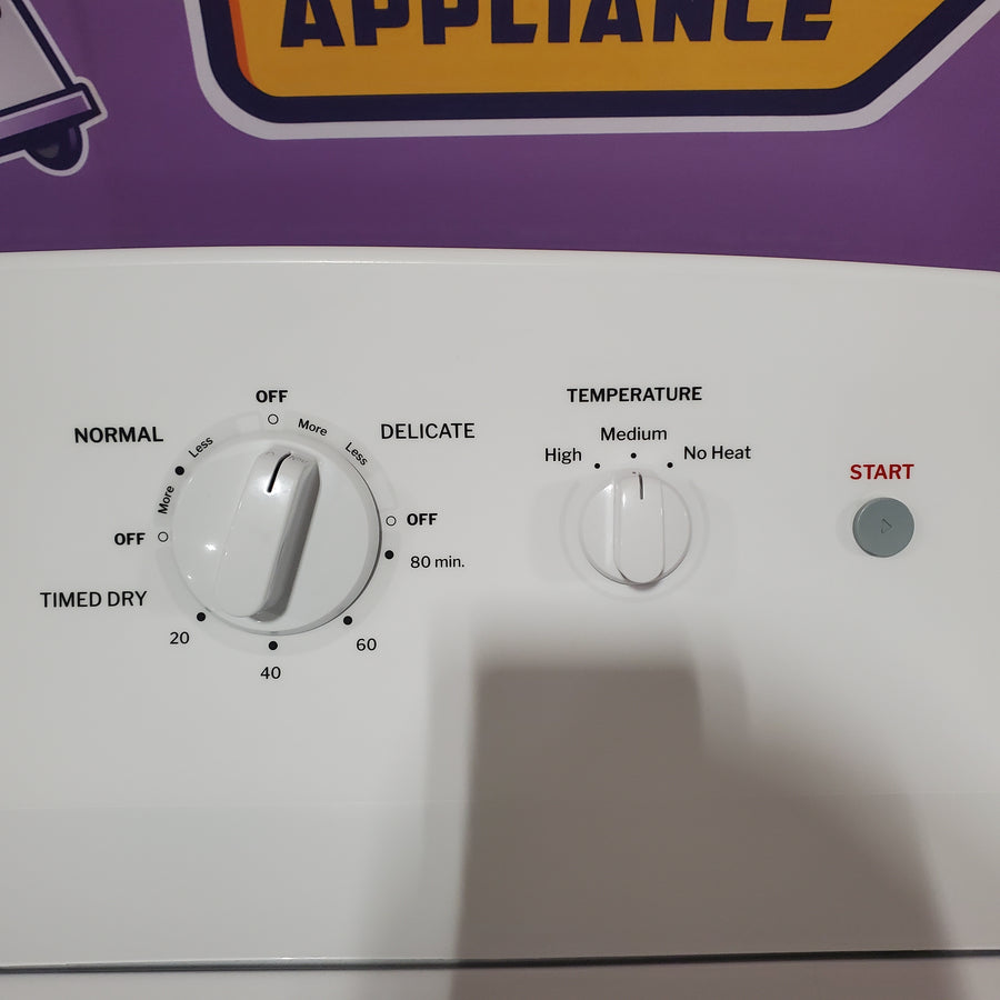 Hotpoint® 4.0 cu. ft. Capacity Washer with Cold Plus and Water Level Control HTW265ASWWW - Scratch & Dent (Moderate) and Hotpoint 6.2 cu. ft. Capacity Electric Dryer with Up To 120 ft. Venting and Shallow Depth HTX26EASWWW - Open Box