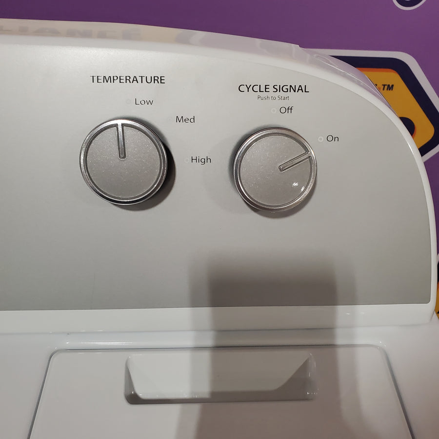 Whirlpool White Gas 7.0 Cu. Ft. Vented Dryer with Wrinkle Shield Option and AutoDry Drying System WGD4815EW - Scratch & Dent (Moderate)