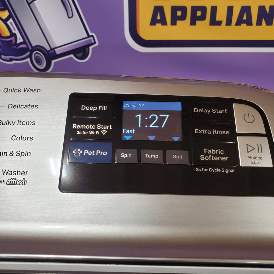 Maytag 5.3 cu. ft. Pet Pro Top Load Washer in White with Impeller, Extra Power and Sanitize Cycle with Oxi 22521689 - MTW7200RW - Scratch & Dent (Minor)