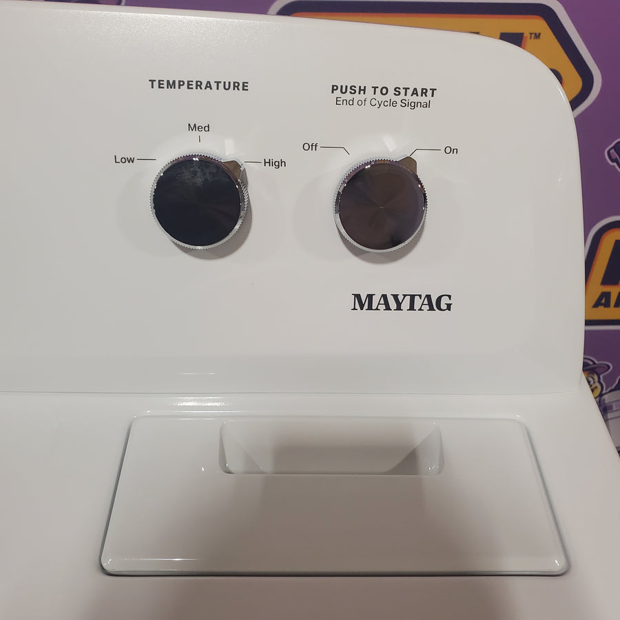 Maytag Top Load 3.8 cu. ft. Washer with Deep Fill and Quick Wash Cycle MVW4005SW - Scratch & Dent (Minor) and Maytag Top Load Electric Wrinkle Prevent 7.0 cu. ft. Dryer with Auto Dry MED4005SW - Scratch & Dent (Minor)